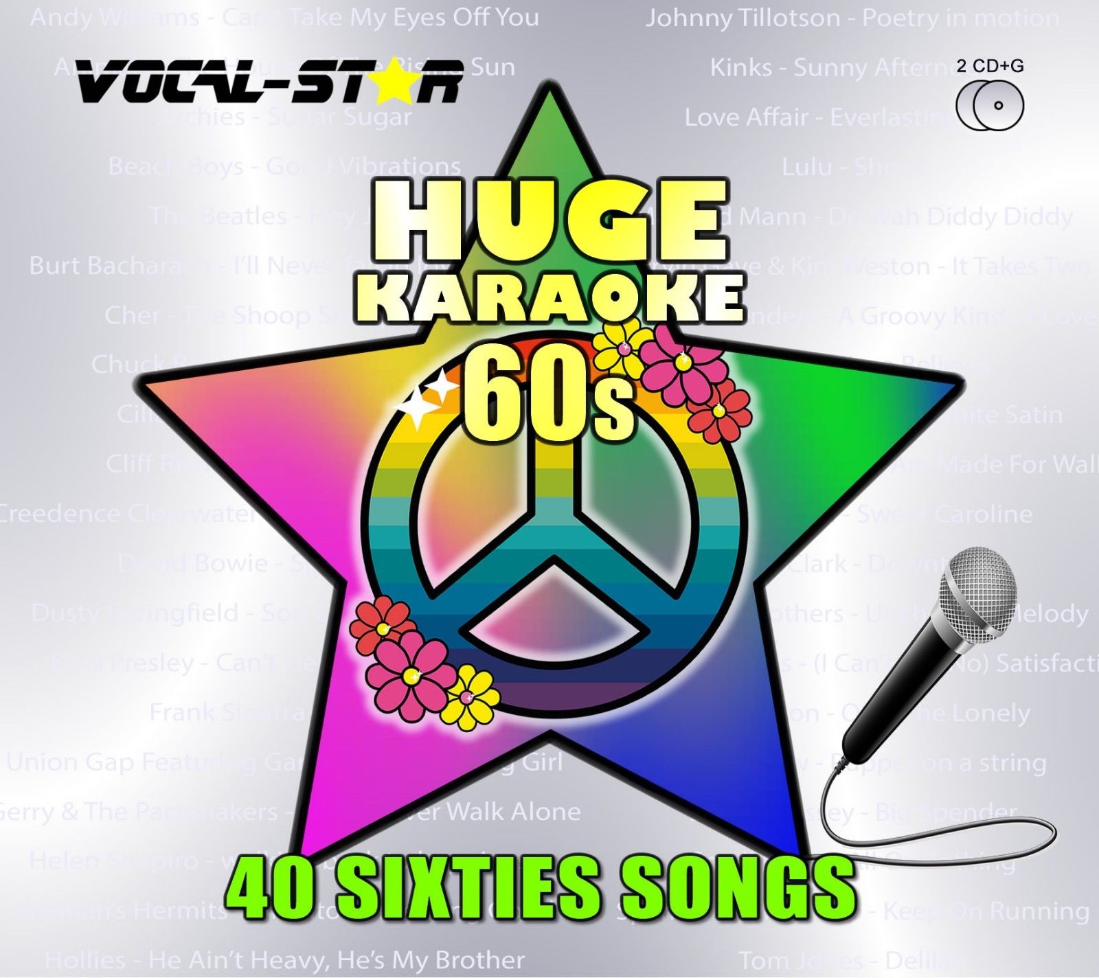 Vocal-Star Huge Karaoke Hits of 60s - 40 Songs - 2 CDG Disc Set