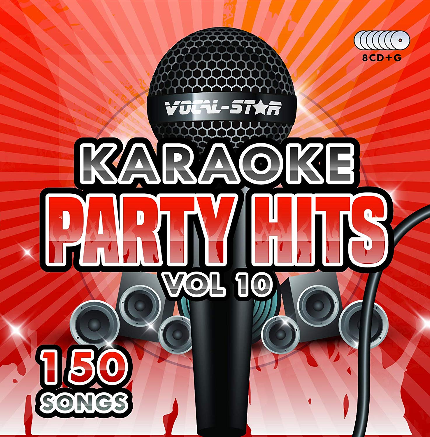 Vocal-Star Party Hits 10 Karaoke Disc Set 8 CDG Discs 150 Songs